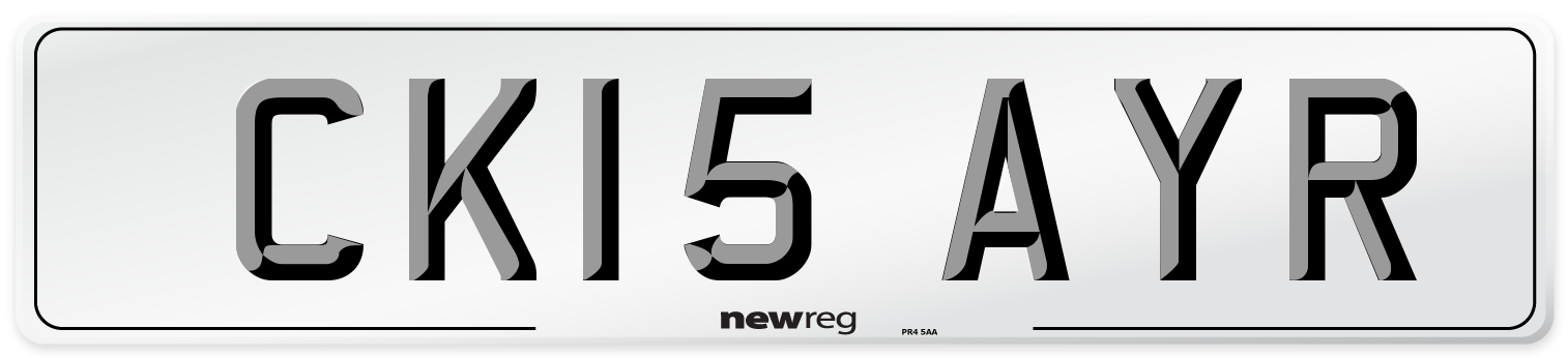 CK15 AYR Number Plate from New Reg